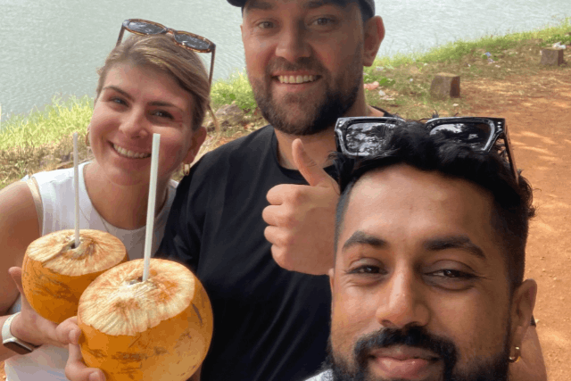 Complementary King coconut drink during dhambulla visit